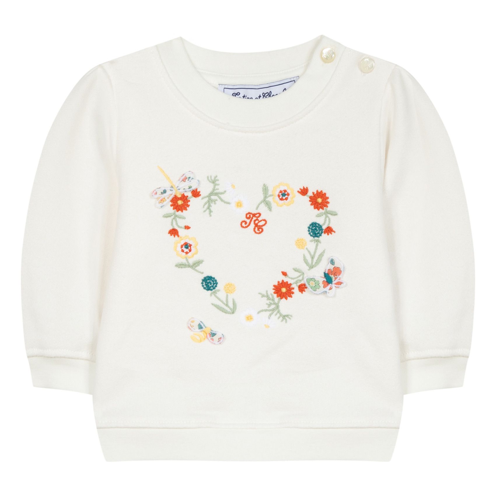 Tartine et Chocolat - Sweat Brodé - Fille - Ecru