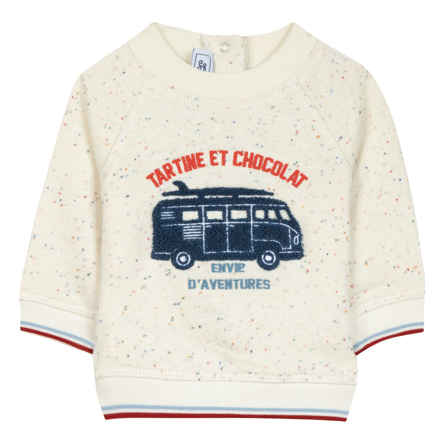 Tartine et Chocolat - Sweat Van - Garçon - Ecru chiné