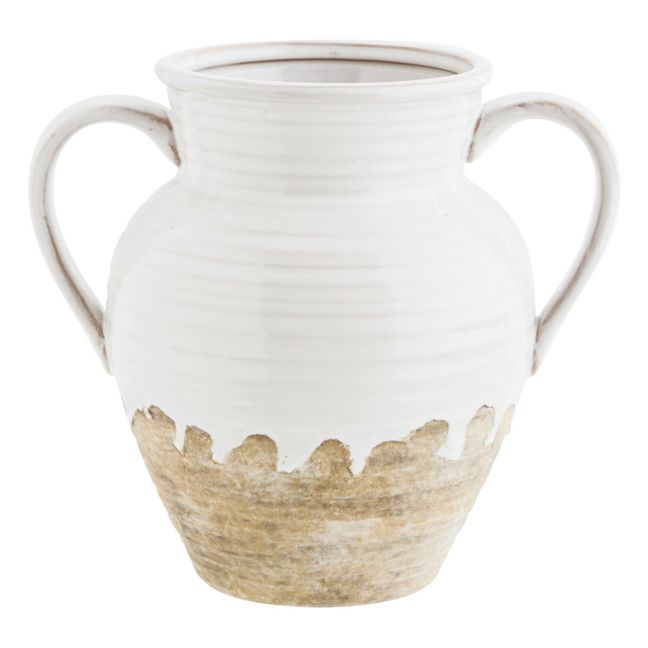 Vase aus Sandstein | Weiß