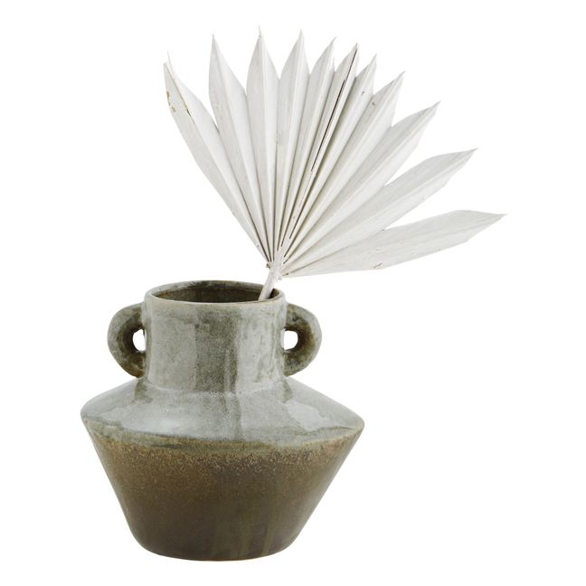 Stoneware Vase Grün