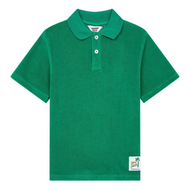 Terry Cloth Polo Shirt | Green
