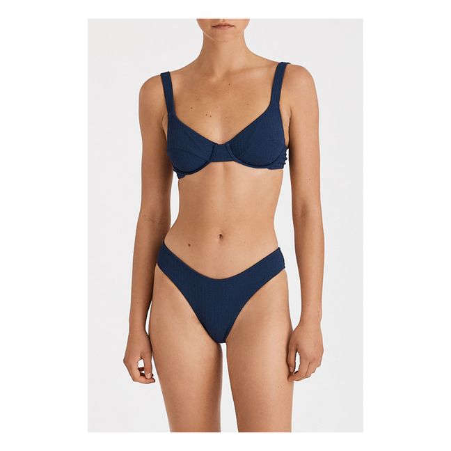 Balconette Bikini Top Blu marino