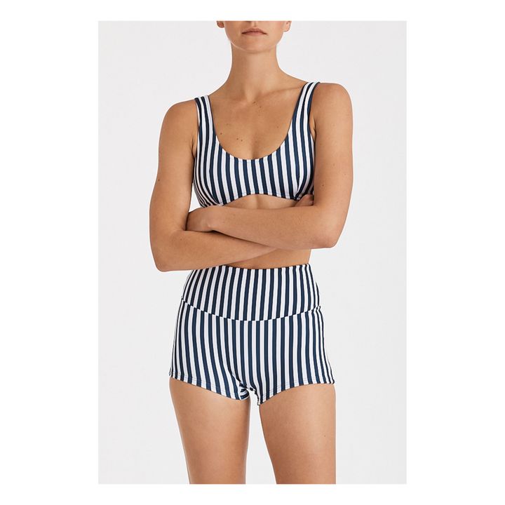 Bralette Striped Bikini Top | Azul Marino- Imagen del producto n°4