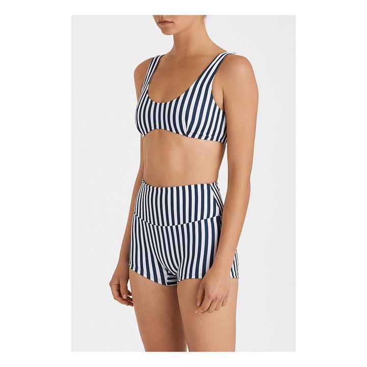 Bralette Striped Bikini Top | Azul Marino- Imagen del producto n°5