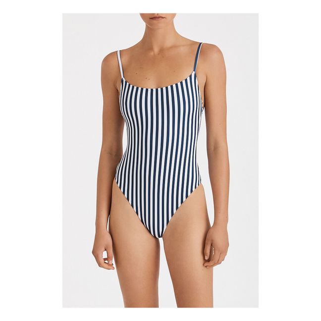 Striped Swimsuit Navy blue