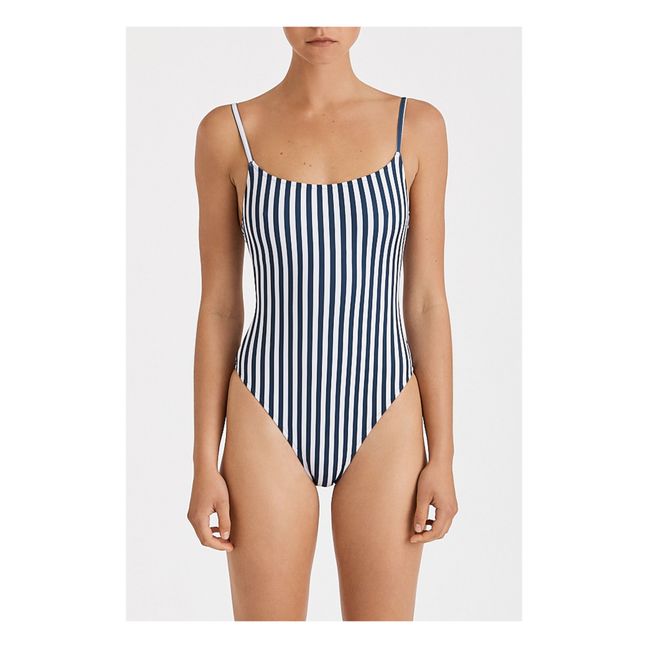 Striped Swimsuit Azul Marino