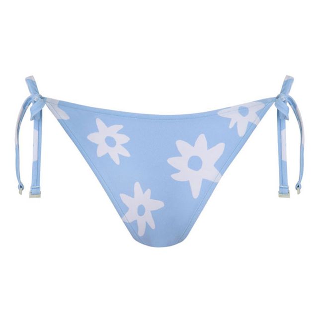 Reversible Flower Bikini Bottoms Azul Cielo