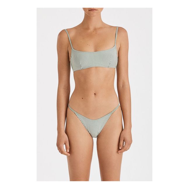 Bralette Striped Bikini Top Verde