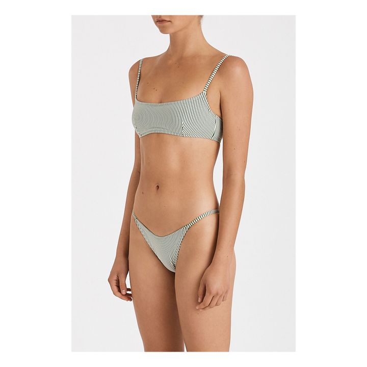 Bralette Striped Bikini Top Verde- Imagen del producto n°3