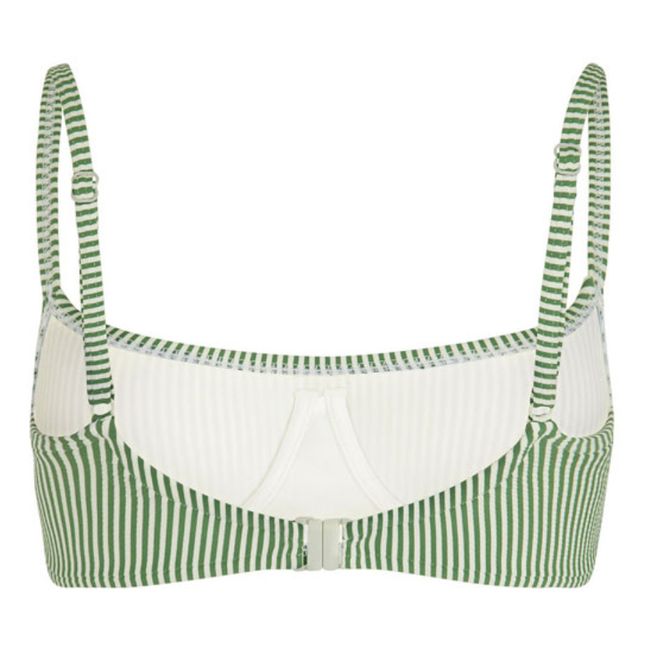 Bralette Striped Bikini Top Green