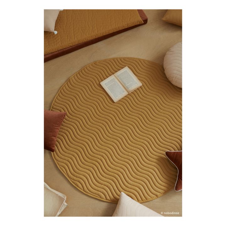Alfombra de juegos Kiowa de algodón bío | Amarillo- Imagen del producto n°1