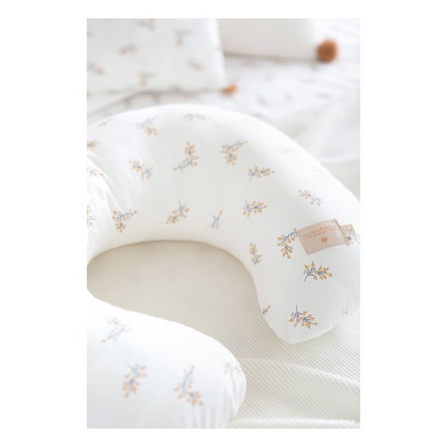 Cuscino per allattamento, modello: Sunrise Flore, in cotone bio | Crema