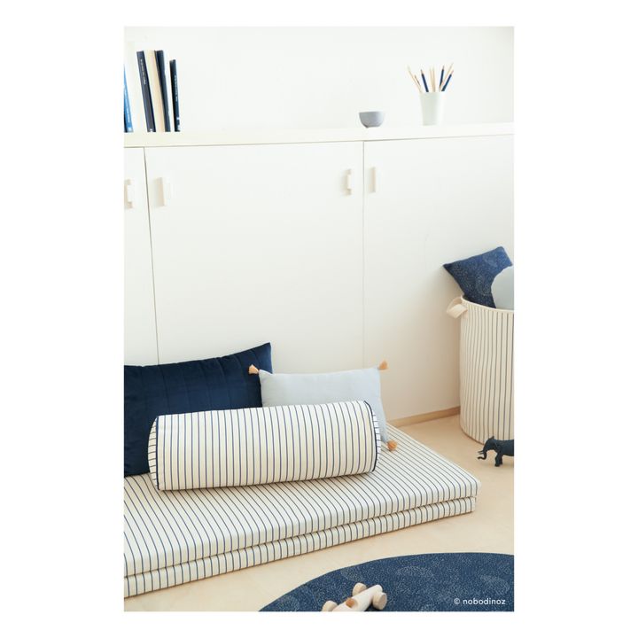 Java Organic Cotton Cushion | Blu- Immagine del prodotto n°1