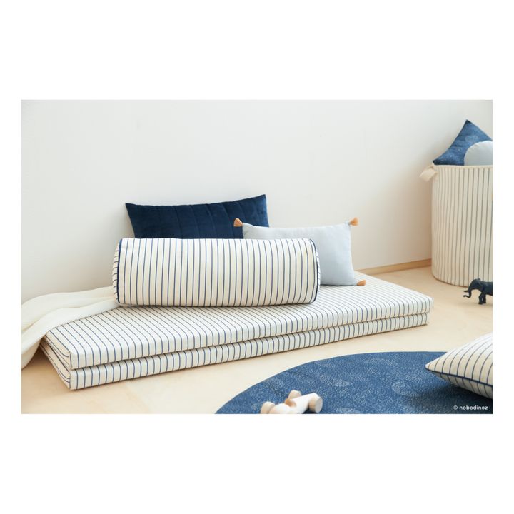 Java Organic Cotton Cushion | Blu- Immagine del prodotto n°5
