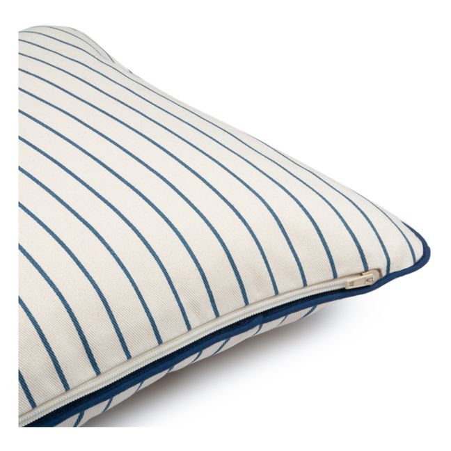 Coussin Jazz en coton bio | Bleu