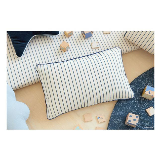 Coussin Jazz en coton bio | Bleu