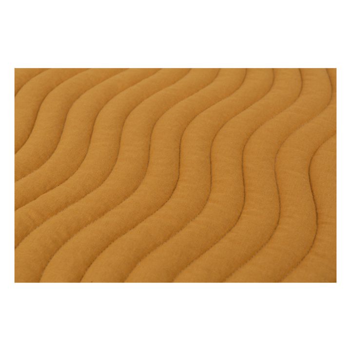 Cojín redondo Sitges de algodón orgánico | Amarillo- Imagen del producto n°4