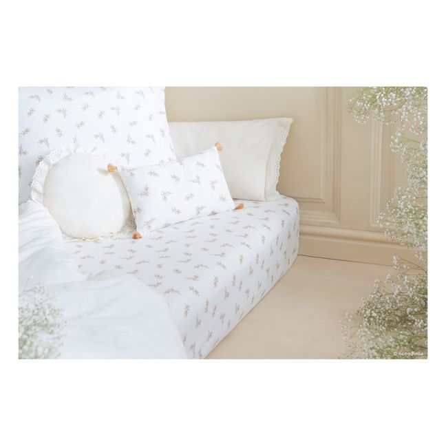 Drap-housse en coton bio Tibet | Crème