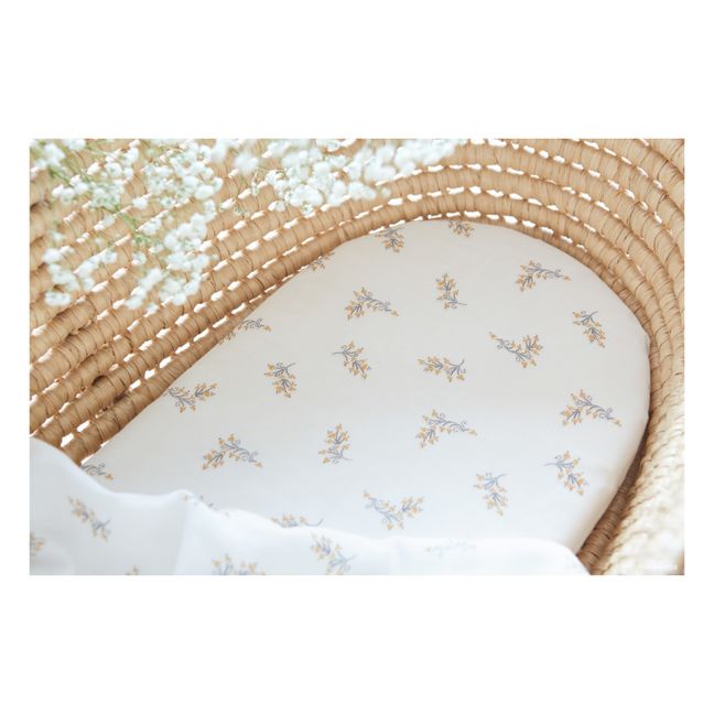 Melody Organic Cotton Fitted Sheet for Moses Basket | Cream