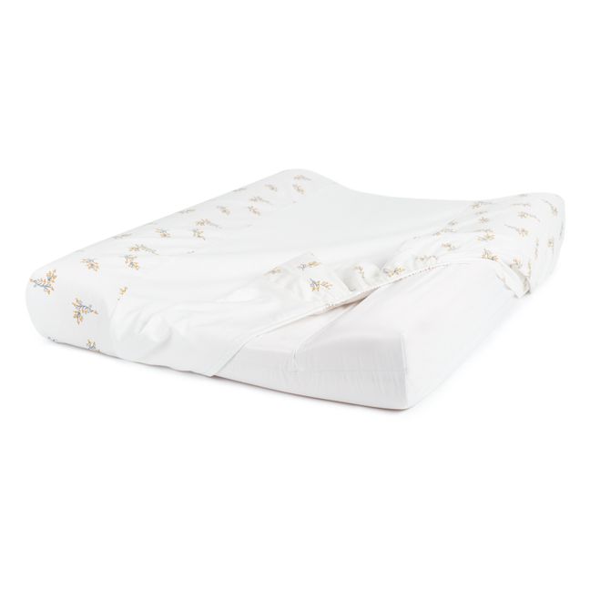 Funda de colchón cambiador Calma de algodón bío | Crema