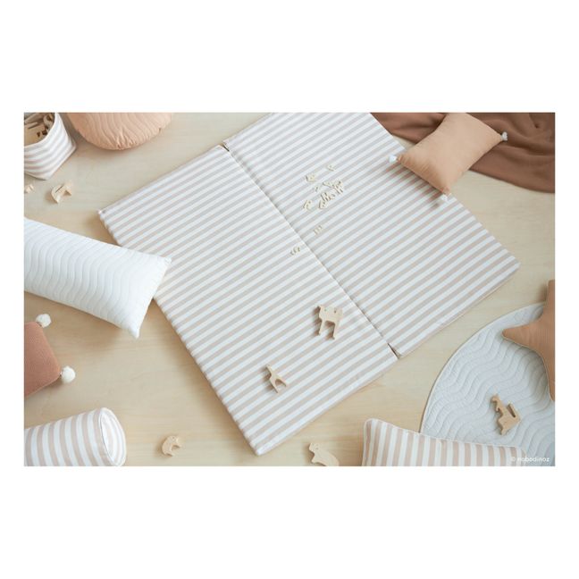 Matelas de sol pliable Bebop en coton bio | Nude