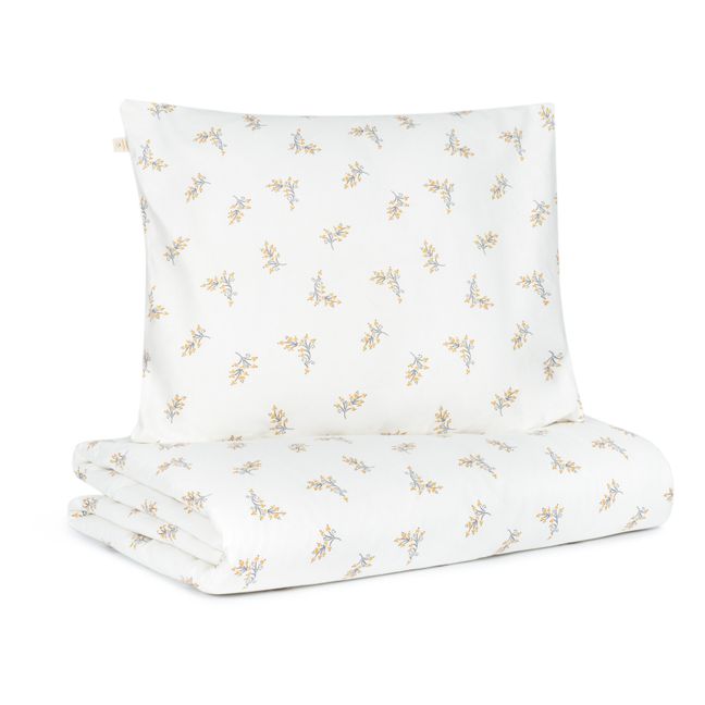 Parure de lit Himalaya Flore en coton bio | Crème