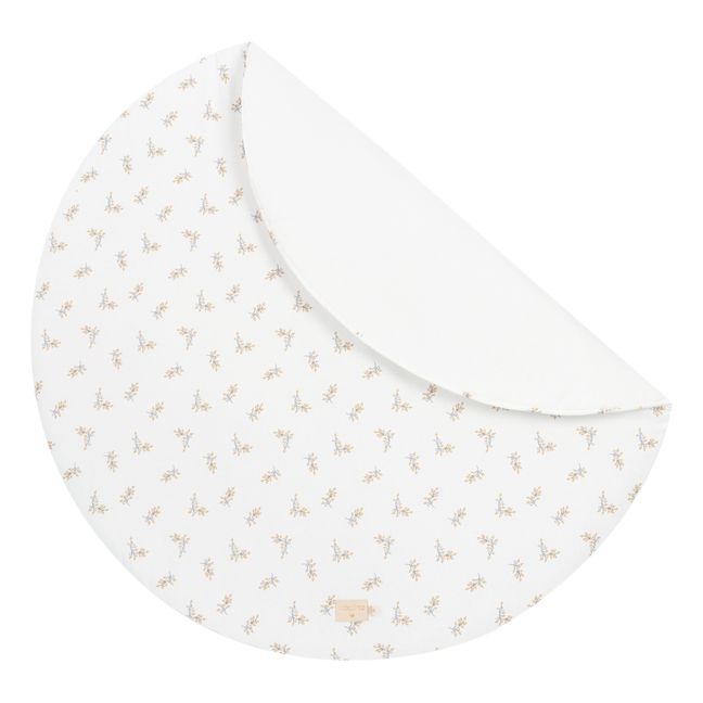 Full Moon Flore Organic Cotton Playmat | Cream