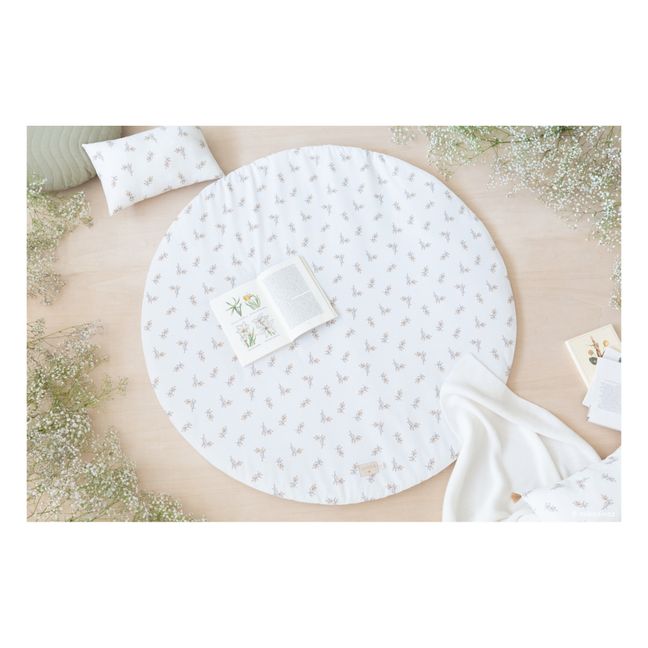 Full Moon Flore Organic Cotton Playmat | Cream