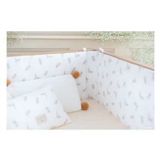 Organic Cotton Bed Bumper Mustard Konges Slojd Design Baby Smallable