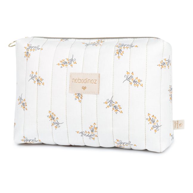 Flore Organic Cotton Travel Toiletry Bag | Cream