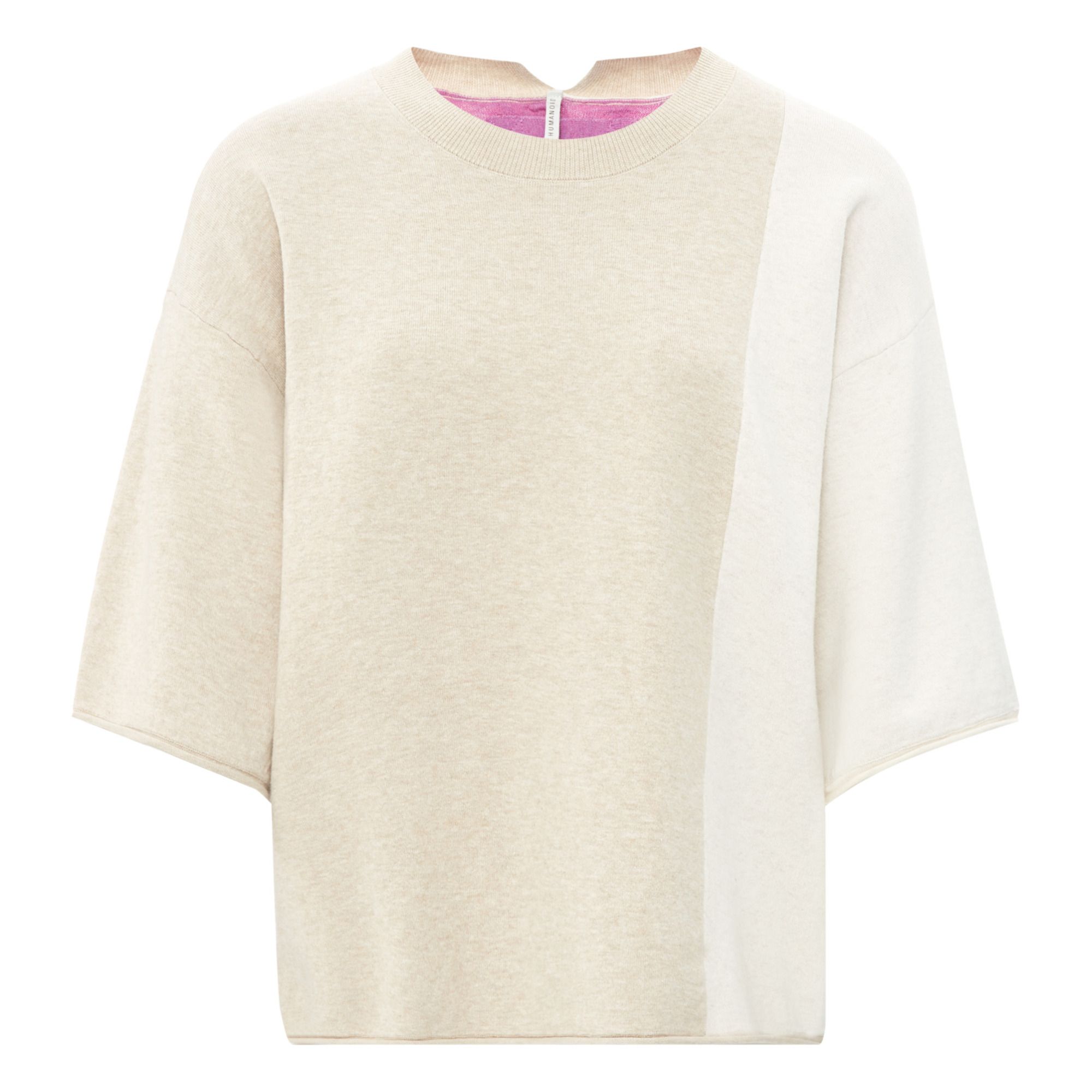 Humanoid - T-shirt Sartin Colorblock Coton Bio - Femme - Sable