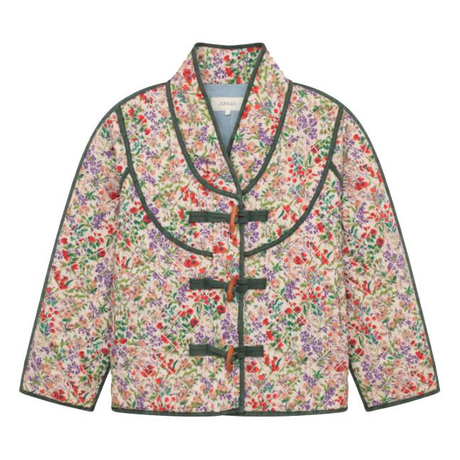 Toggle Reversible Floral Print Jacket Ecru
