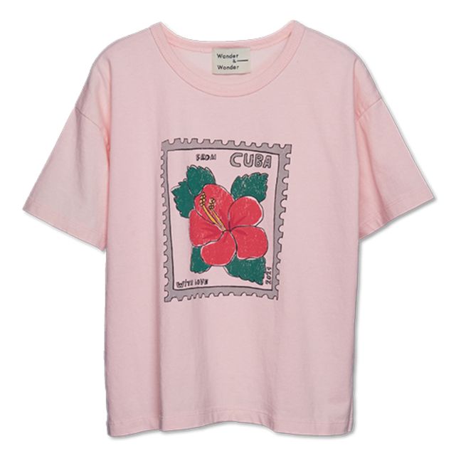 Stamp T-shirt Rosa chiaro