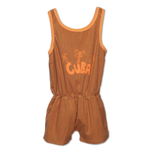 Cuba Terry Cloth Playsuit Cannelle