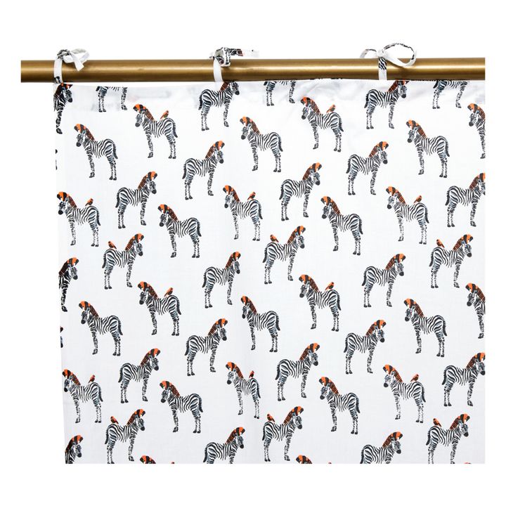 Zebra Cotton Curtains 115 x 280 cm Nero- Immagine del prodotto n°1