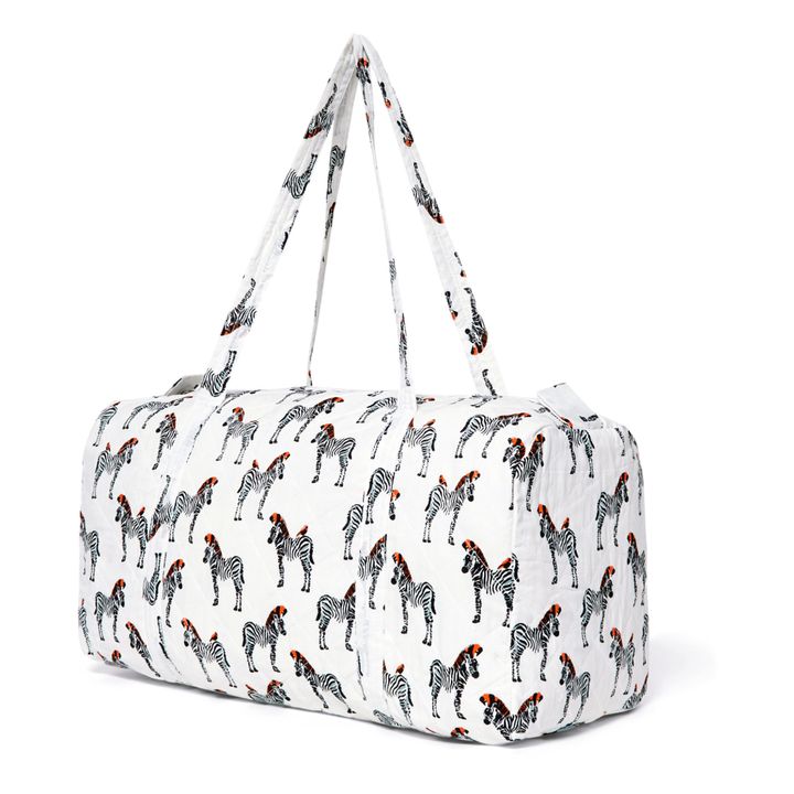 Zebra Cotton Overnight Bag | Black- Product image n°1