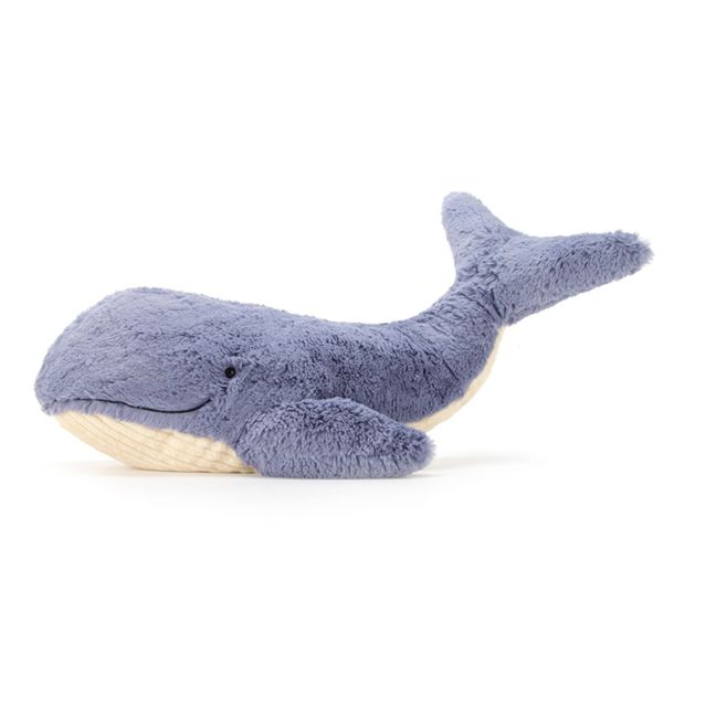 Wilbur Soft Toy Whale Blue
