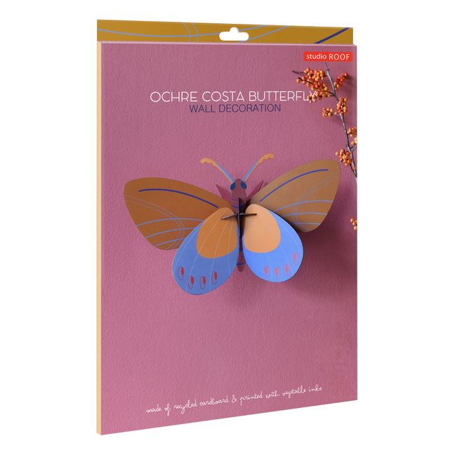 Decorazione da parete, modello: Farfalla Costa | Ocra