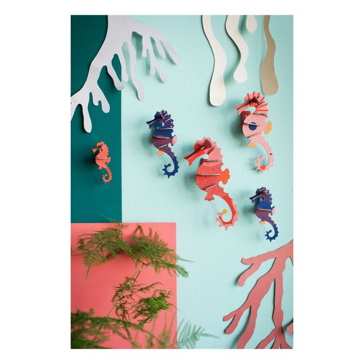 Decorazione da parete, modello: Cavallucci marini - Set da 5- Immagine del prodotto n°4