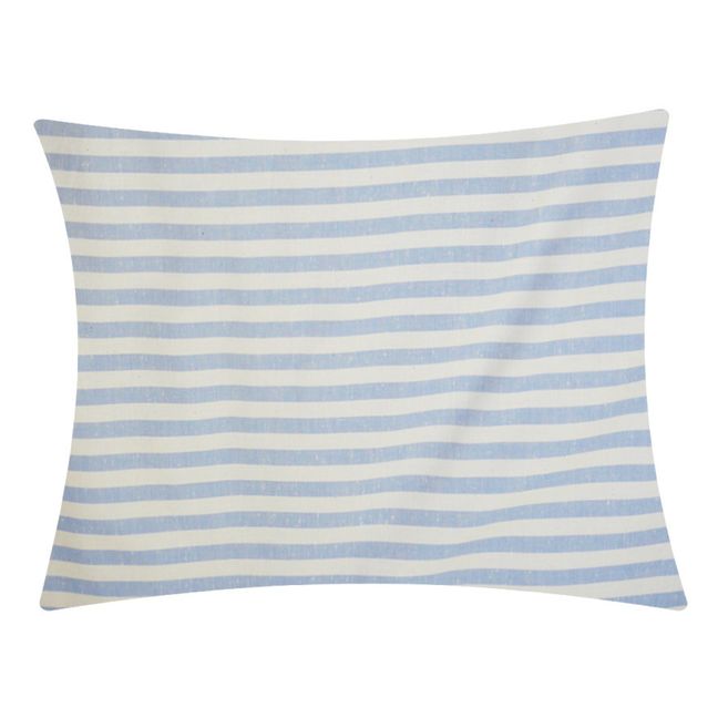 Bettwäscheset Large Stripe aus Bio-Baumwolle Blau