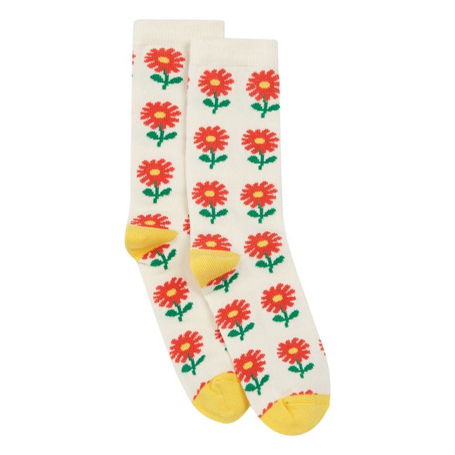 Chilling Flowers Socks - Set of 2 White