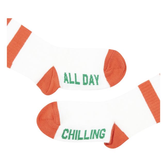Pack 2 Chaussettes Chilling Flowers Blanc