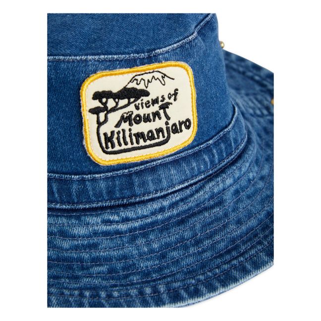 Organic Cotton Denim Bucket Hat Blau