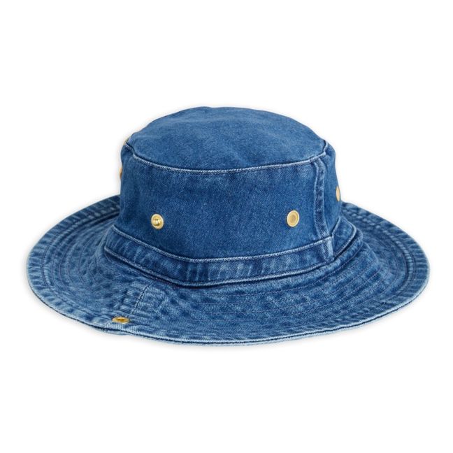 Organic Cotton Denim Bucket Hat Blu