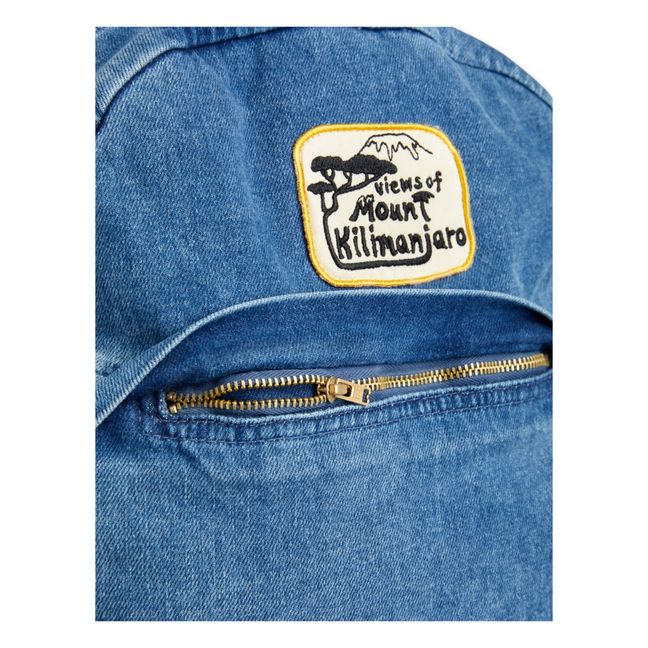 Organic Cotton Denim Backpack Blue