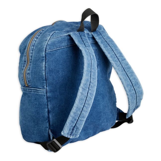 Organic Cotton Denim Backpack Blu