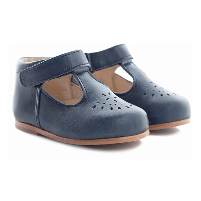 Babies con velcro T-Bar Milton | Azul Marino