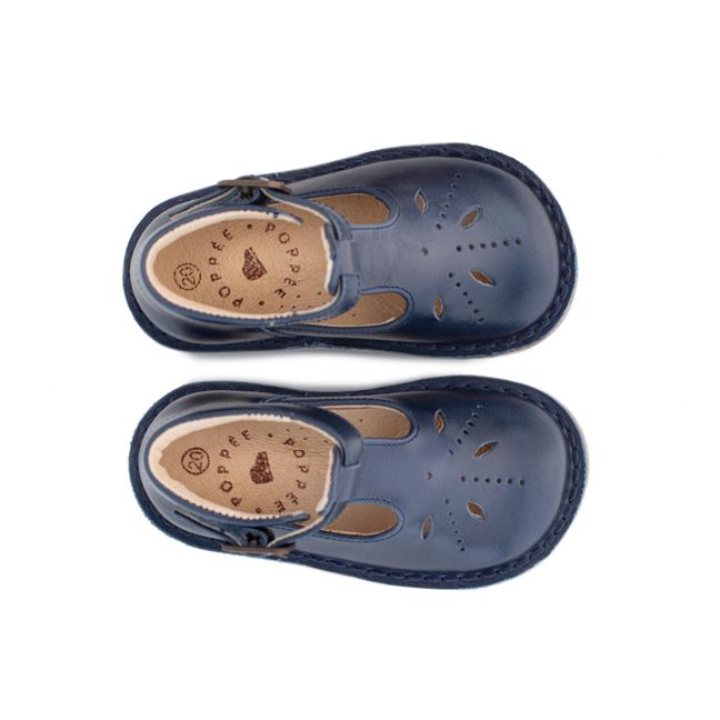 Mid Openwork Mary Janes | Navy blue