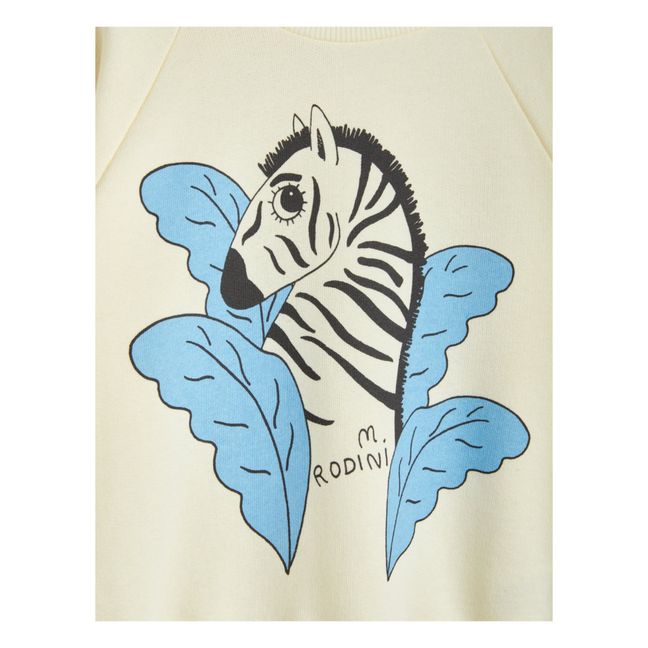 Organic Cotton Zebra Sweatshirt Ecru