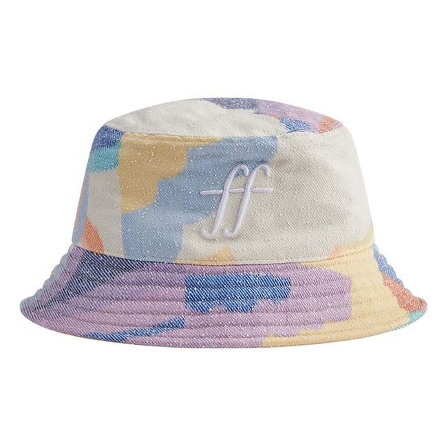 “Up Above in the Sky” Jacquard Bucket Hat Light blue